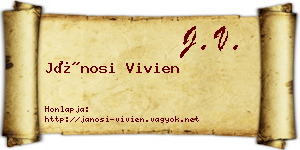 Jánosi Vivien névjegykártya